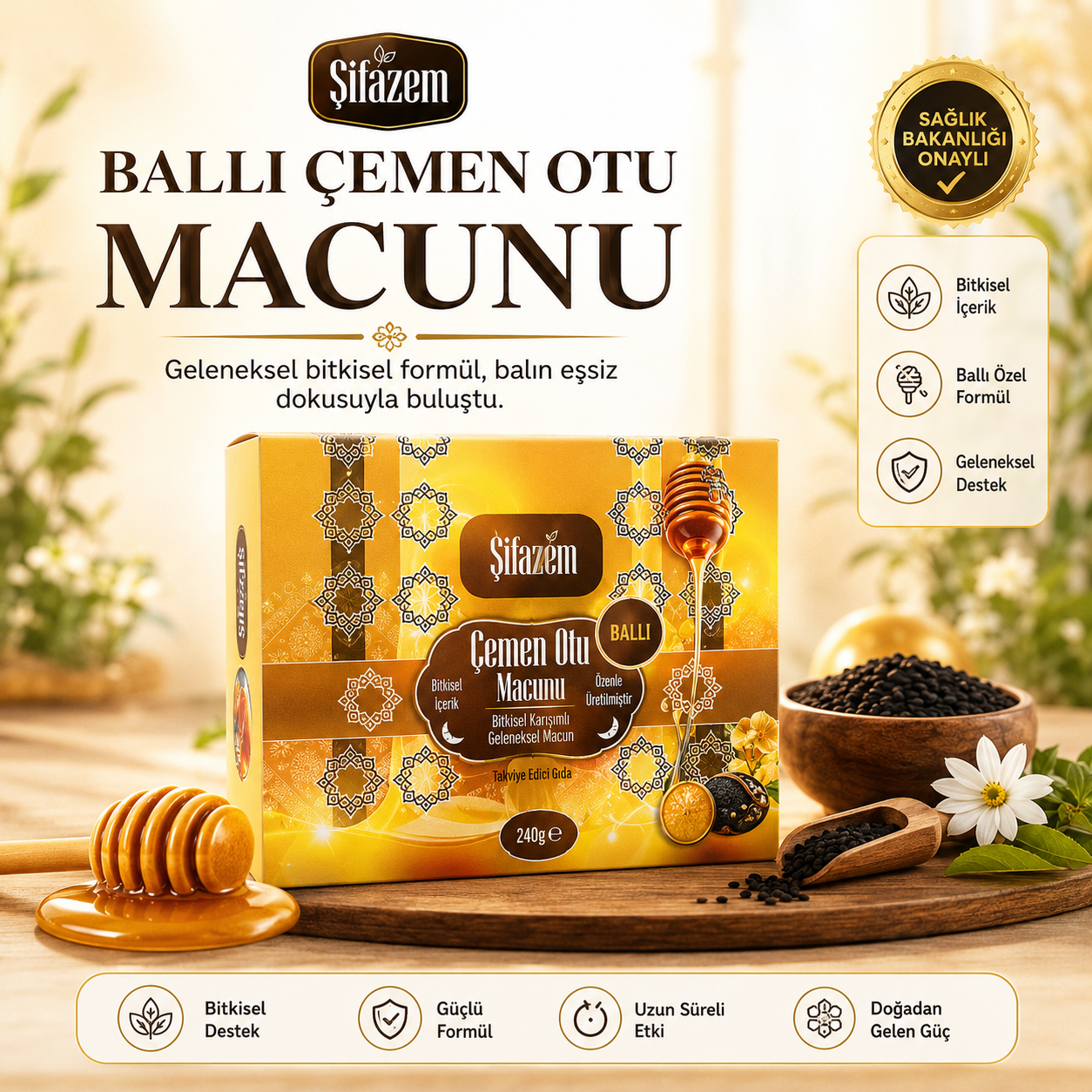 Şifazem Ballı Çemen Otu Macunu