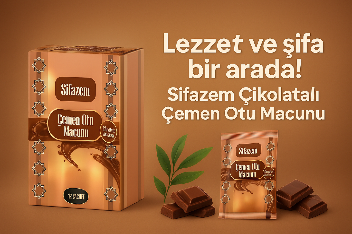 Sifazem Çikolatalı Çemen Otu Macunu – 12’li Sachet