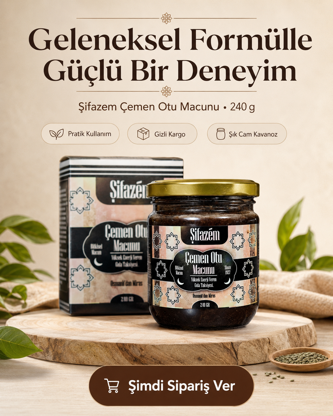 Şifazem Geleneksel Çemen Otu Macunu – 240 g