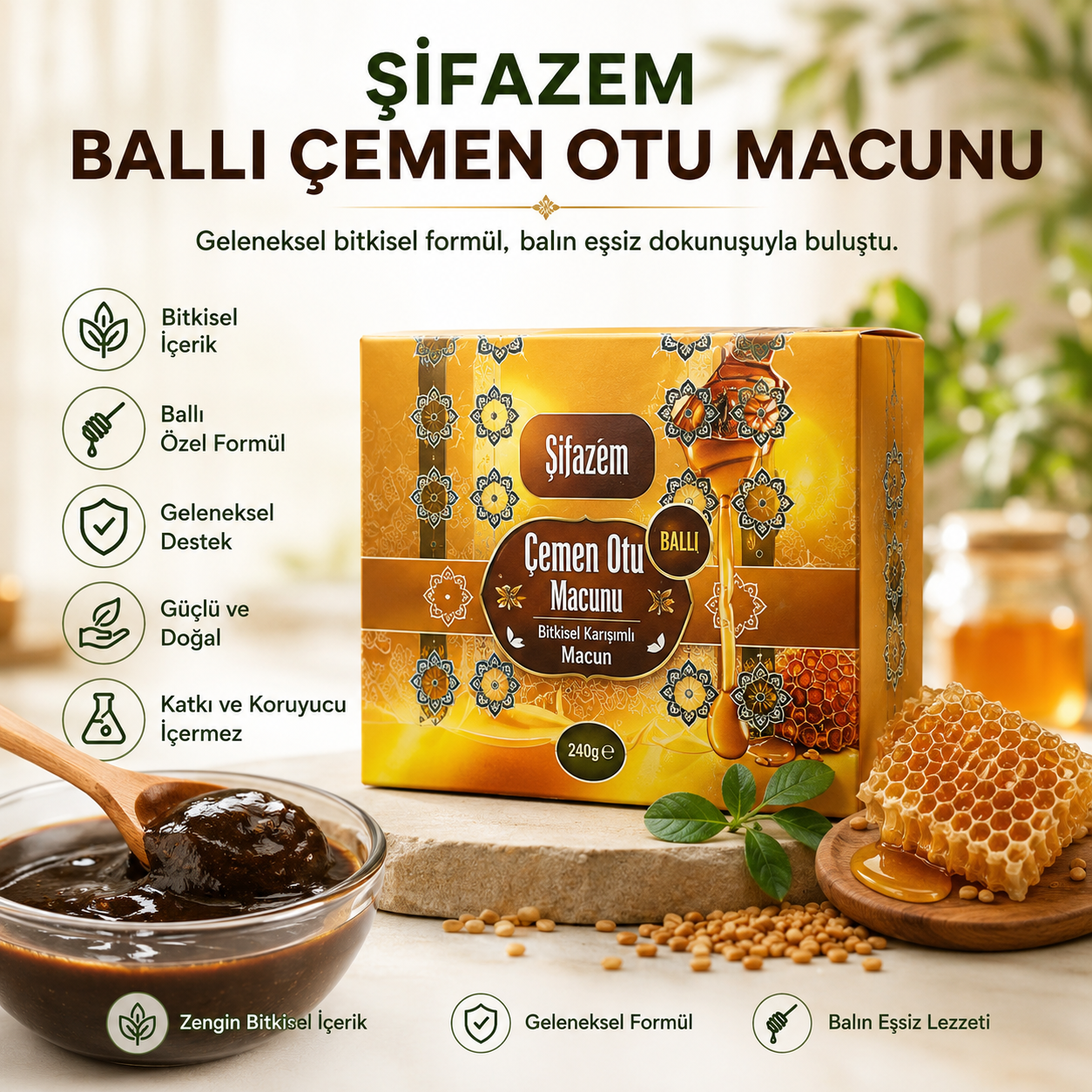 Şifazem Ballı Çemen Otu Macunu
