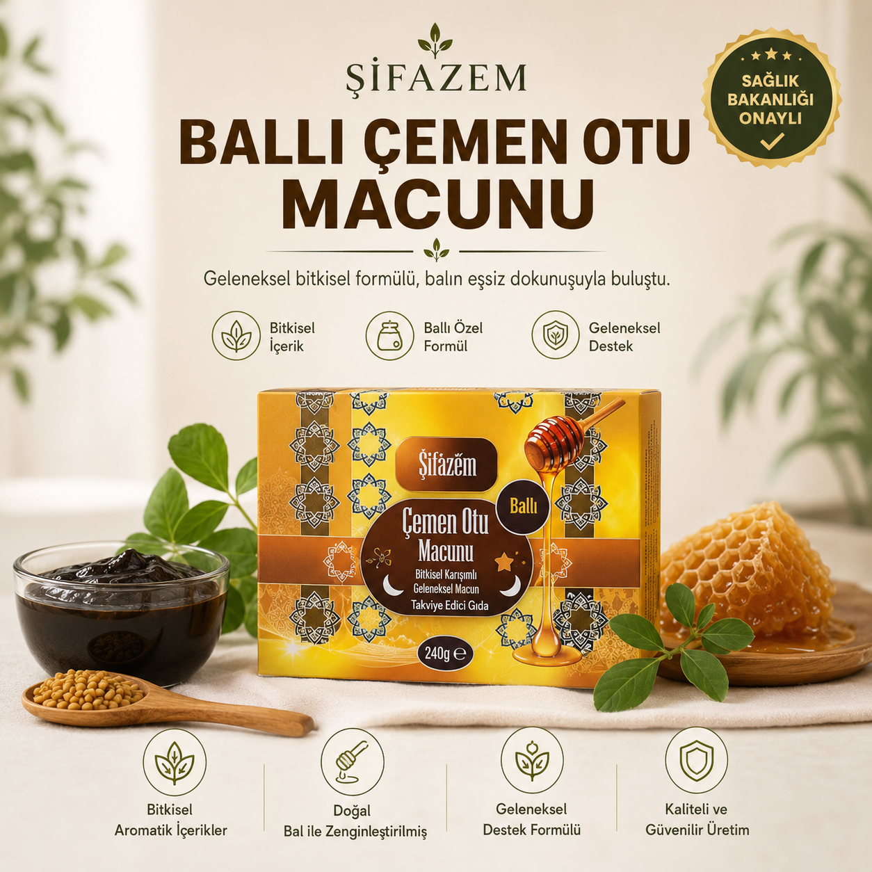 Şifazem Ballı Çemen Otu Macunu