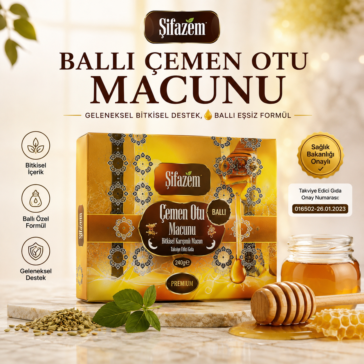 Şifazem Ballı Çemen Otu Macunu