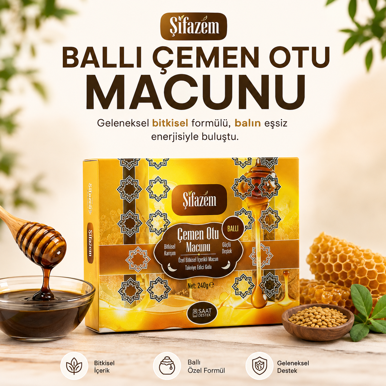 Şifazem Ballı Çemen Otu Macunu