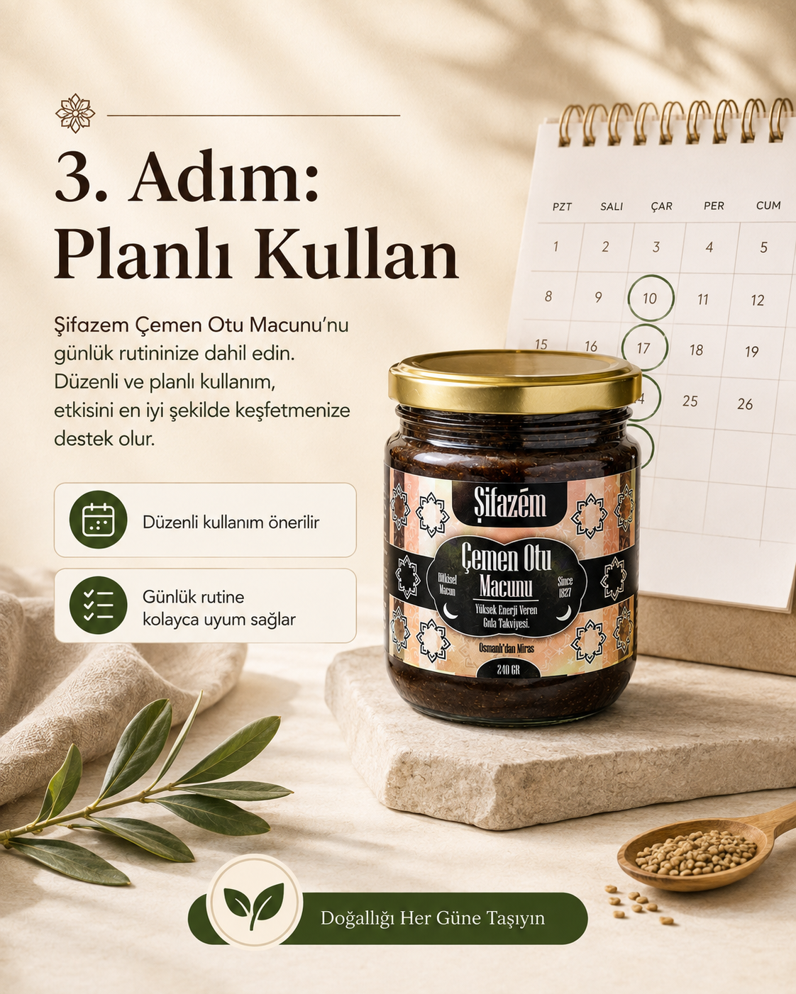 Şifazem Geleneksel Çemen Otu Macunu – 240 g
