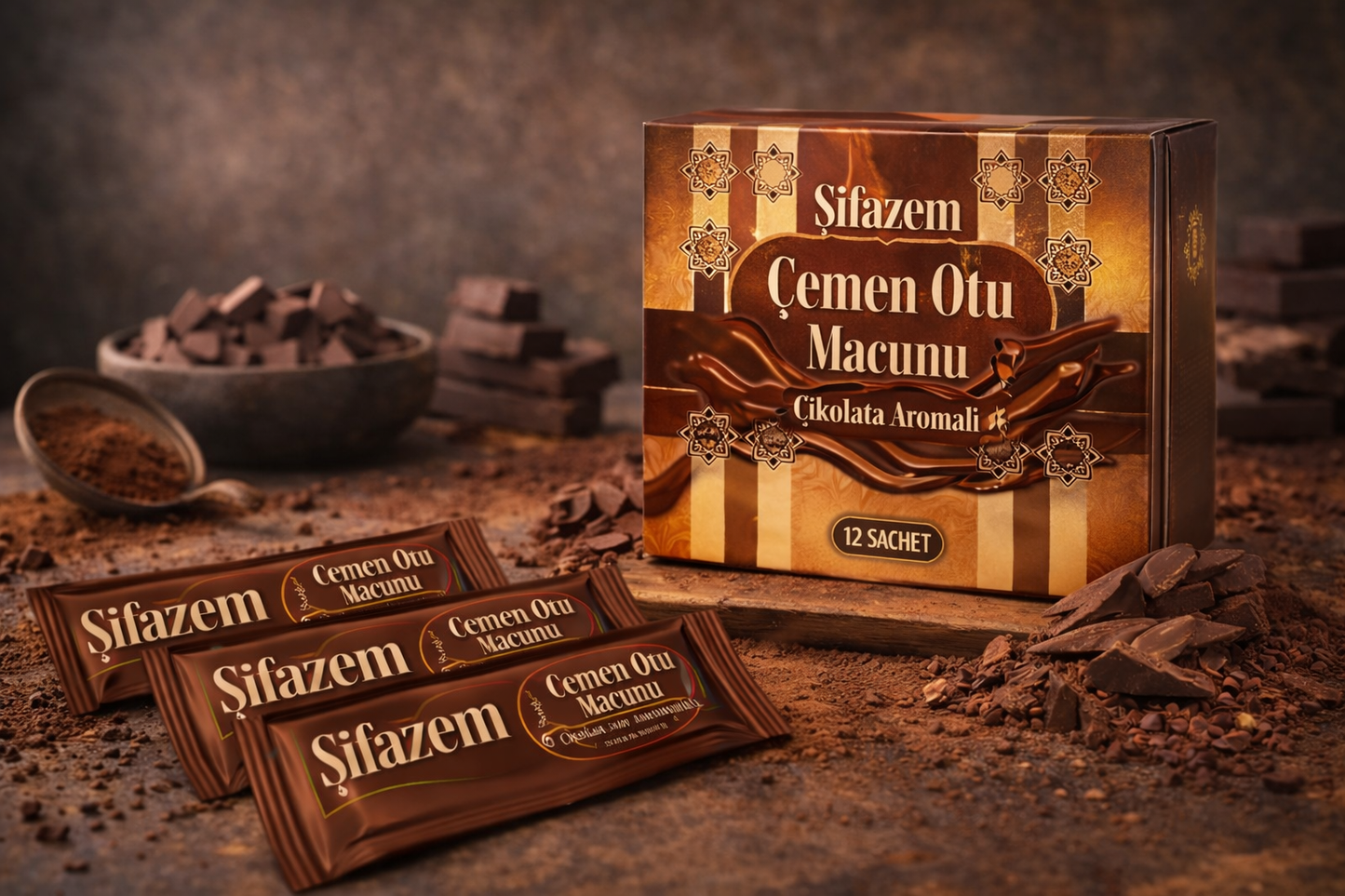 Sifazem Çikolatalı Çemen Otu Macunu – 12’li Sachet